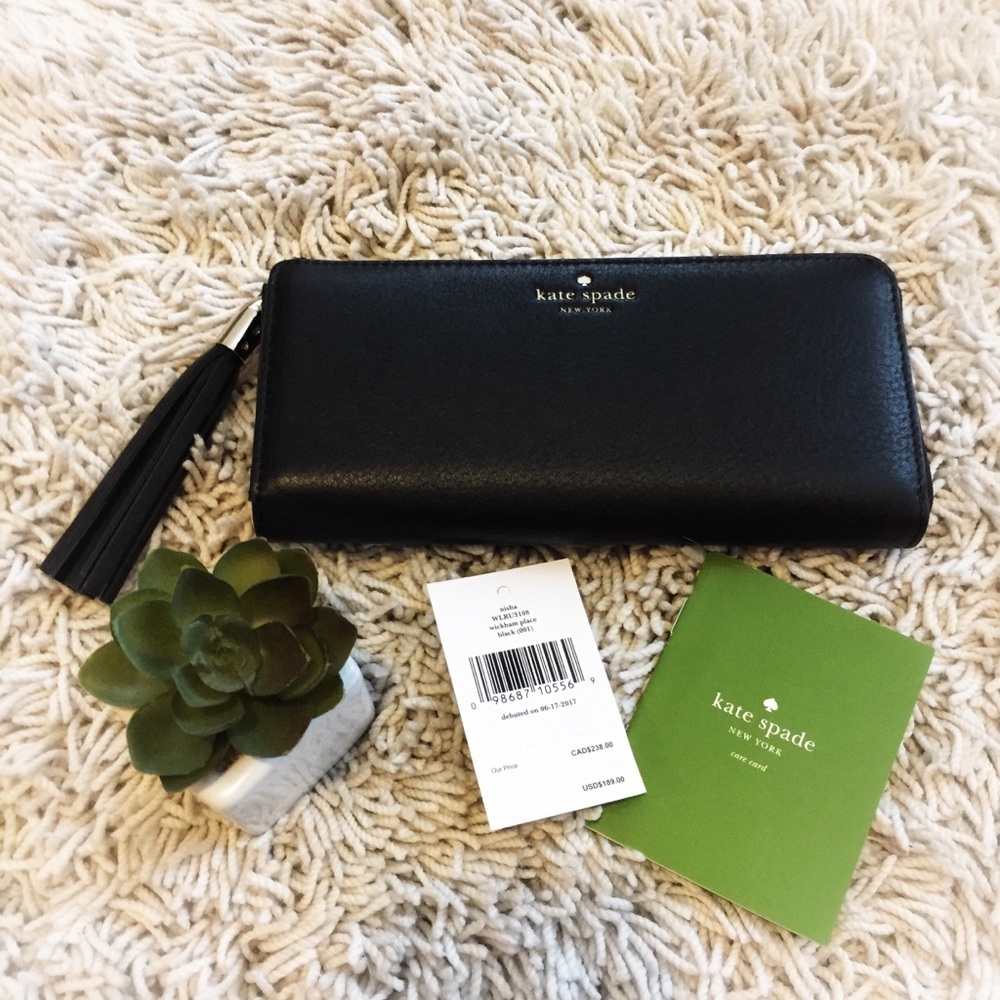 Kate Spade Nisha Wickham Place Black Wallet